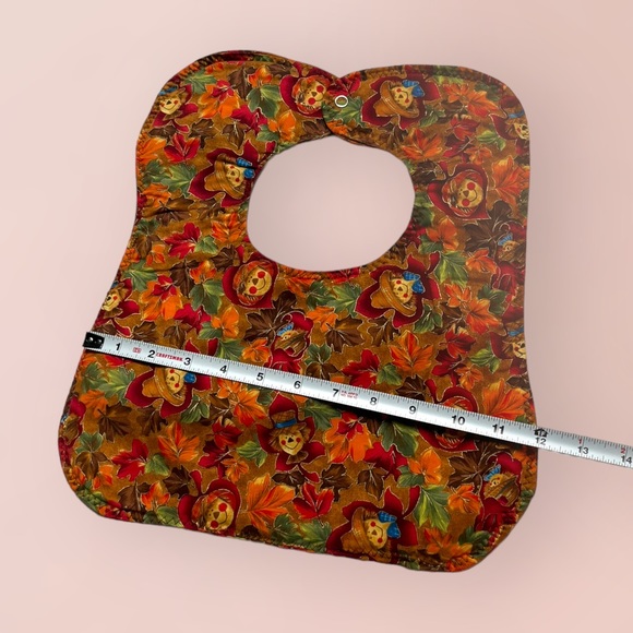 Lot/2 Handmade Thanksgiving Bibs OOAK - Picture 4 of 10